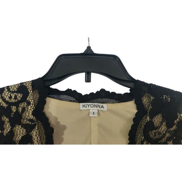 Kiyonna Scalloped Boudoir Black Lace Sheath Dress 1X Plus - Picture 4 of 7